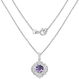 2.40 Carat Genuine Amethyst .925 Sterling Silver Pendant