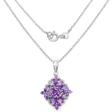 2.54 Carat Genuine Amethyst .925 Sterling Silver Pendant