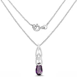 5.05 Carat Genuine Amethyst .925 Sterling Silver Pendant