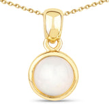 14K Yellow Gold Plated 0.85 Carat Genuine Ethiopian Opal .925 Sterling Silver Pendant