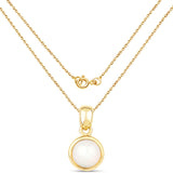 14K Yellow Gold Plated 0.85 Carat Genuine Ethiopian Opal .925 Sterling Silver Pendant