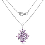 5.36 Carat Genuine Amethyst .925 Sterling Silver Pendant