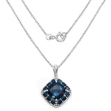11.41 Carat Genuine London Blue Topaz .925 Sterling Silver Pendant