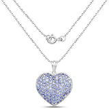 2.43 Carat Genuine Tanzanite .925 Sterling Silver Pendant