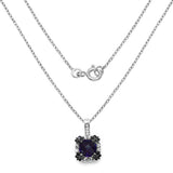 2.38 Carat Genuine Multi Stone .925 Sterling Silver Pendant