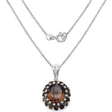 5.73 Carat Genuine Smoky Quartz .925 Sterling Silver Pendant
