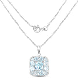 10.05 Carat Genuine Blue Topaz .925 Sterling Silver Pendant
