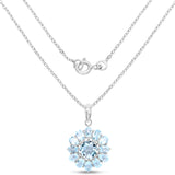 9.49 Carat Genuine Blue Topaz .925 Sterling Silver Pendant