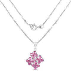 3.72 Carat Genuine Ruby .925 Sterling Silver Pendant