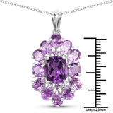 7.24 ct. Genuine Amethyst .925 Sterling Silver Pendant