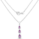 3.27 ct. Genuine Amethyst .925 Sterling Silver Pendant