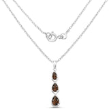 3.66 ct. Genuine Smoky Quartz .925 Sterling Silver Pendant