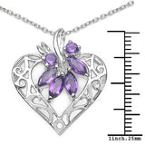 1.12 Carat Genuine Amethyst .925 Sterling Silver Pendant
