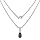 6.11 Carat Genuine Smoky Quartz & White Diamond .925 Sterling Silver Pendant