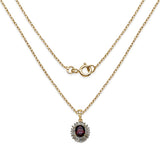 3.82 ct.. t.w. Garnet and White Topaz Pendant in Sterling Silver