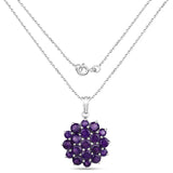 7.29 Carat Genuine Amethyst .925 Sterling Silver Pendant