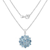 9.90 Carat Genuine Blue Topaz .925 Sterling Silver Pendant