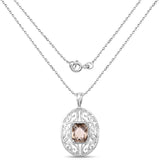 5.73 ct. Genuine Smoky Quartz .925 Sterling Silver Pendant