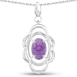5.87 ct. Genuine Amethyst .925 Sterling Silver Pendant