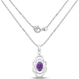 5.87 ct. Genuine Amethyst .925 Sterling Silver Pendant