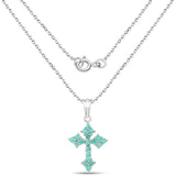 1.14 Carat Genuine Emerald .925 Sterling Silver Pendant