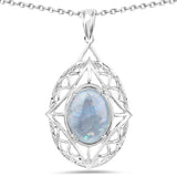 5.90 ct. Genuine Opal .925 Sterling Silver Pendant