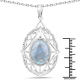 5.90 ct. Genuine Opal .925 Sterling Silver Pendant