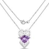 5.80 carat Genuine Amethyst .925 Sterling Silver Pendant