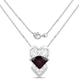 10.75 Carat Genuine Garnet .925 Sterling Silver Pendant