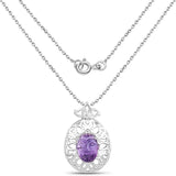 5.80 ct. Genuine Amethyst .925 Sterling Silver Pendant