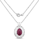 10.53 Carat Genuine Ruby .925 Sterling Silver Pendant