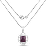 6.97 Carat Genuine Ruby .925 Sterling Silver Pendant