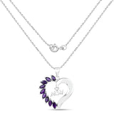 1.35 ct Genuine Amethyst .925 Sterling Silver Pendant