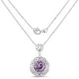7.48 Carat Genuine Amethyst .925 Sterling Silver Pendant