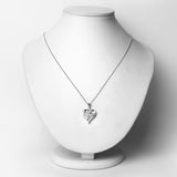 0.54 ct Genuine Blue Topaz and White Topaz .925 Sterling Silver Pendant