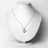 0.49 ct Genuine Citrine and White Topaz .925 Sterling Silver Pendant