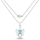 5.65 Carat Genuine Blue Topaz .925 Sterling Silver Pendant
