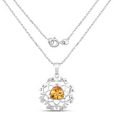 3.65 Carat Genuine Citrine .925 Sterling Silver Pendant