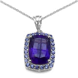6.62 Carat Genuine Amethyst .925 Sterling Silver Pendant