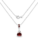 0.86 Carat Genuine Garnet .925 Sterling Silver Pendant