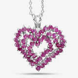 2.35 Carat Genuine Ruby .925 Sterling Silver Pendant