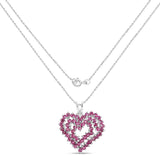 2.35 Carat Genuine Ruby .925 Sterling Silver Pendant
