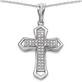 0.29 Carat Genuine White Diamond .925 Sterling Silver Pendant