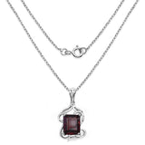 5.10 Carat Genuine Garnet .925 Sterling Silver Fancy Pendant