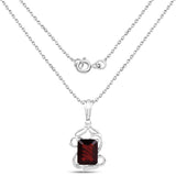 5.10 Carat Genuine Garnet .925 Sterling Silver Pendant