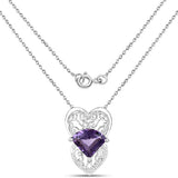 7.80 ct. Genuine Amethyst .925 Sterling Silver Pendant
