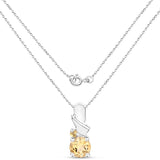 0.47 Carat Genuine Citrine .925 Sterling Silver Pendant