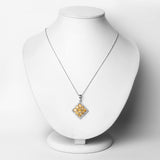 3.72 Carat Genuine Citrine .925 Sterling Silver Pendant