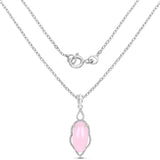 11.20 Carat Dyed Pink Opal .925 Sterling Silver Pendant
