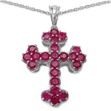 2.76 Carat Genuine Ruby .925 Sterling Silver Pendant